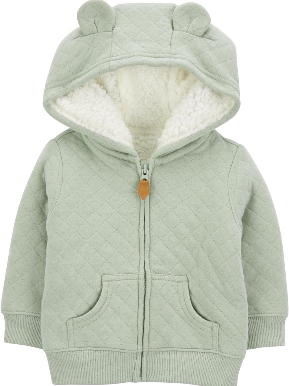 Simple Joys by Carter's Baby Hooded Sweater Jacket with Sherpa Lining 3-6Mos